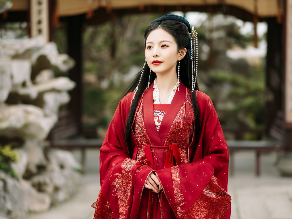 长发，美女，汉服