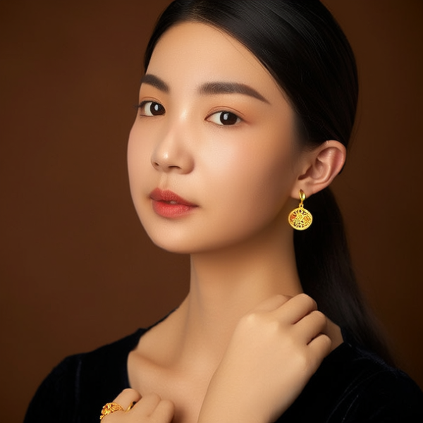 黄金小吊坠图片