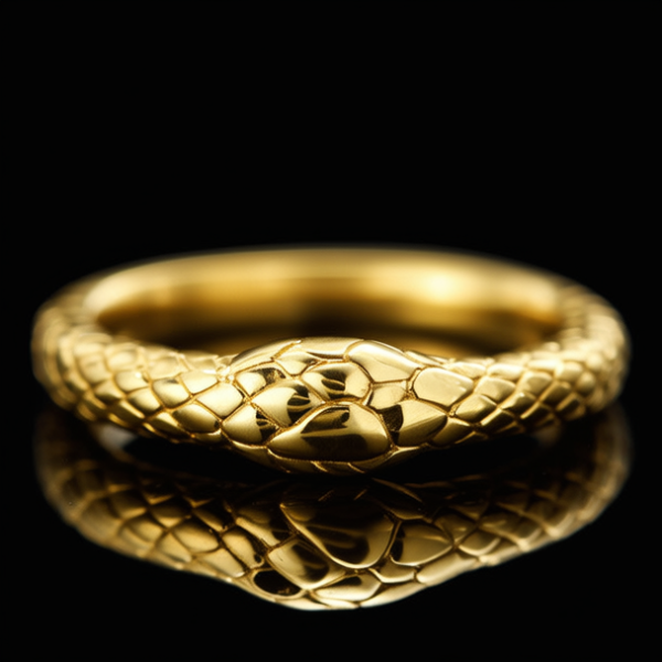 黄金蛇戒指图片
