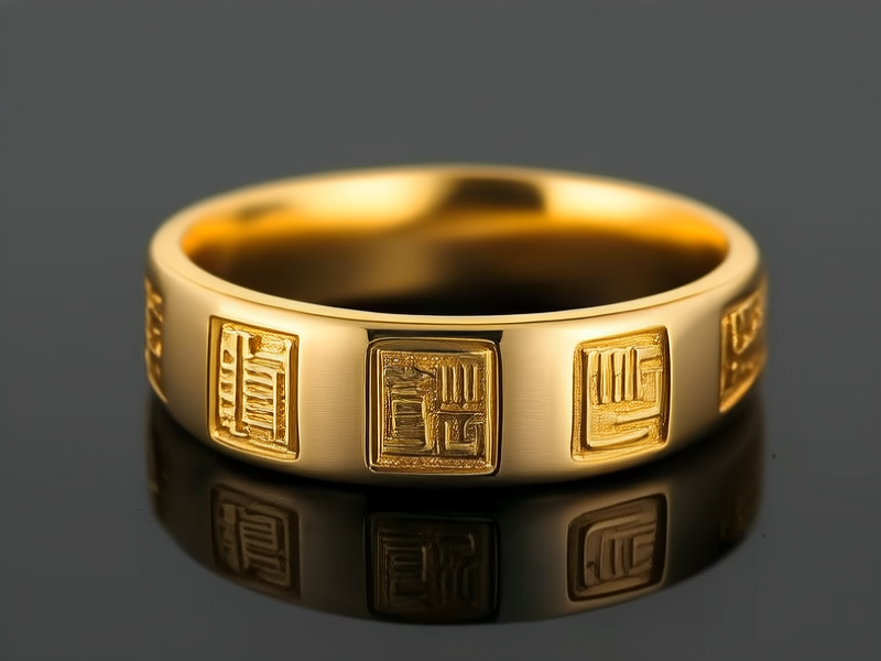 黄金戒指钢印图片