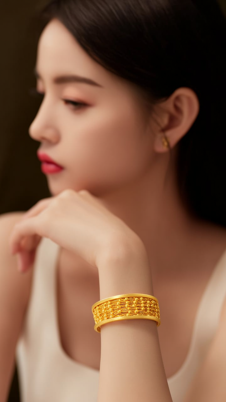 二十克黄金手镯图片