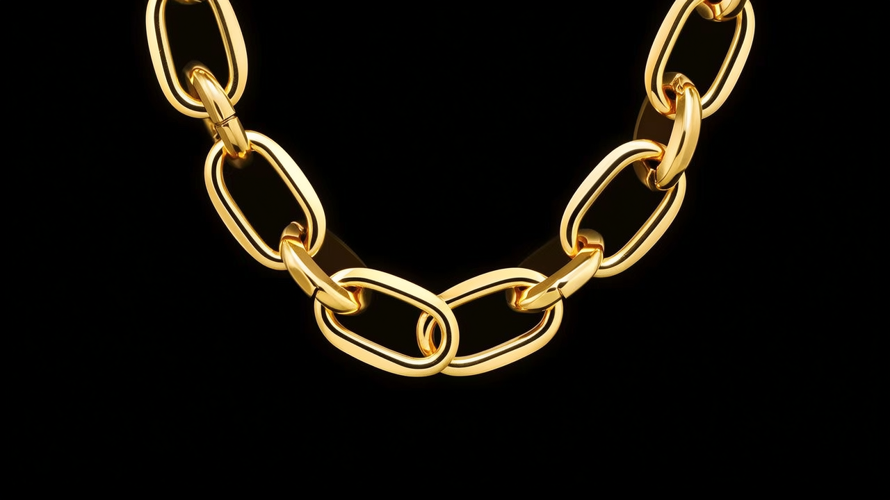 100克金链子图片