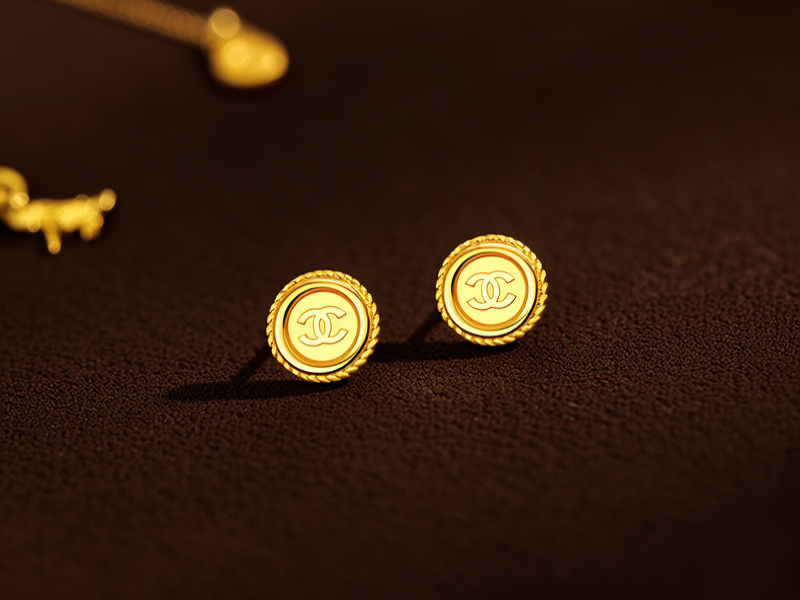 纯金耳钉图片及价格